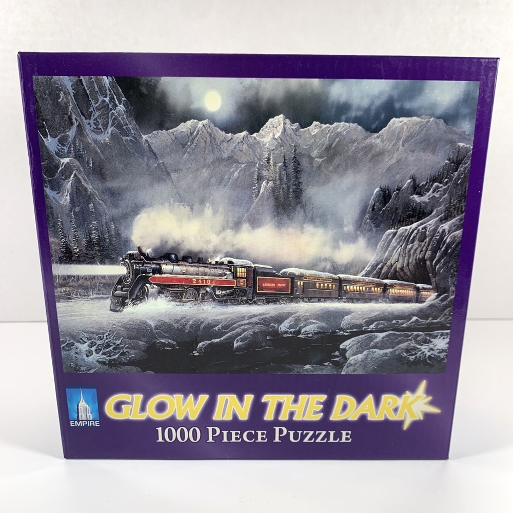 NIB Empire-Canadian Pacific Train 1000pc Glow In The Dark Jigsaw Puzzle - Polar
